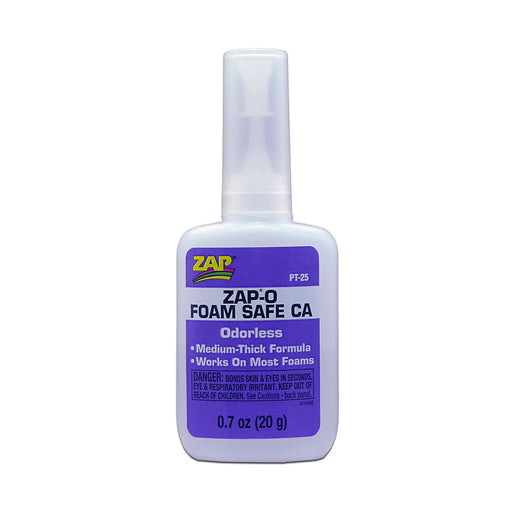 Pacer PT-25 ZAP-O Foam Safe CA Glue, .7 oz