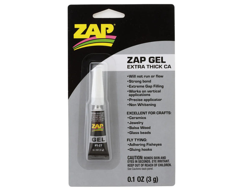 Pacer PT-27C ZAP Gel Glue .1oz/3g (Carded)