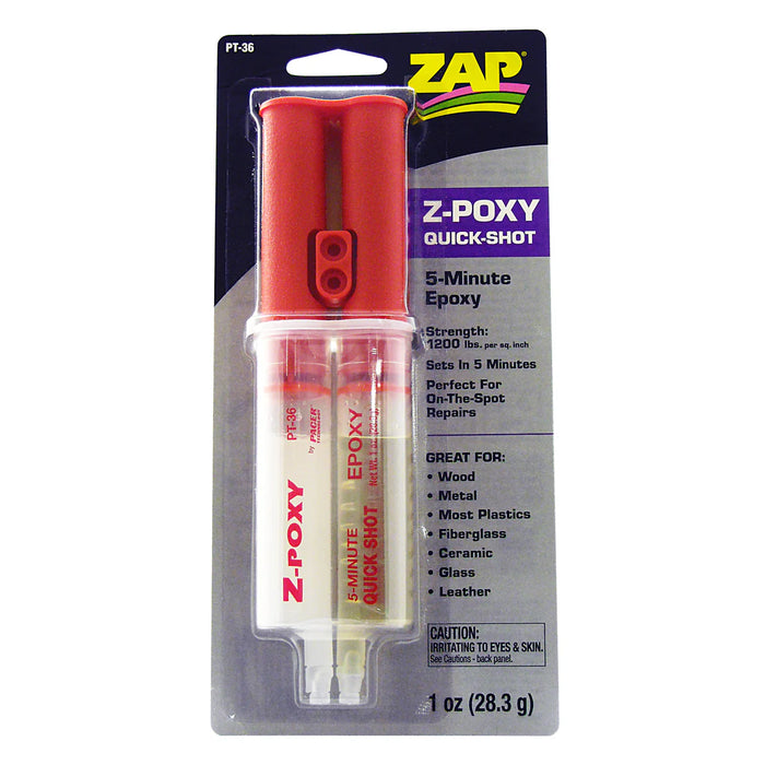 Pacer PT-36 ZAP 5 Minute Quick Shot Epoxy, 1 oz