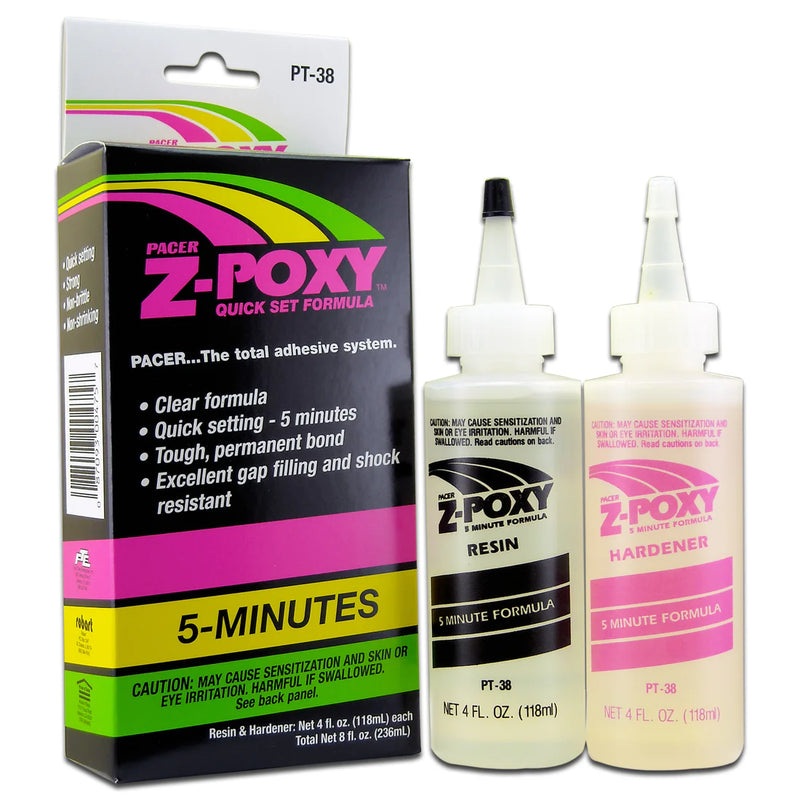 Pacer PT-38 ZAP 5 Min Z-Poxy, 8 oz