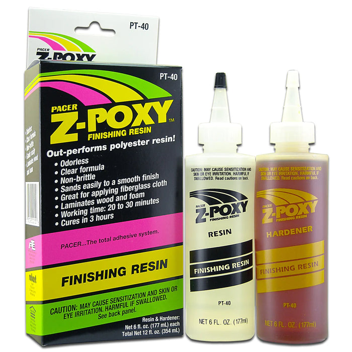 Pacer PT-40 ZAP Z-Poxy Finishing Resin, 12 oz