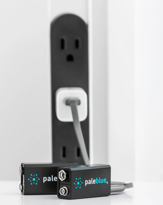 Pale Blue Lithium Ion Rechargeable 9V Batteries 2 Pack