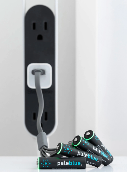 Pale Blue Lithium Ion Rechargeable AAA Batteries 4 Pack