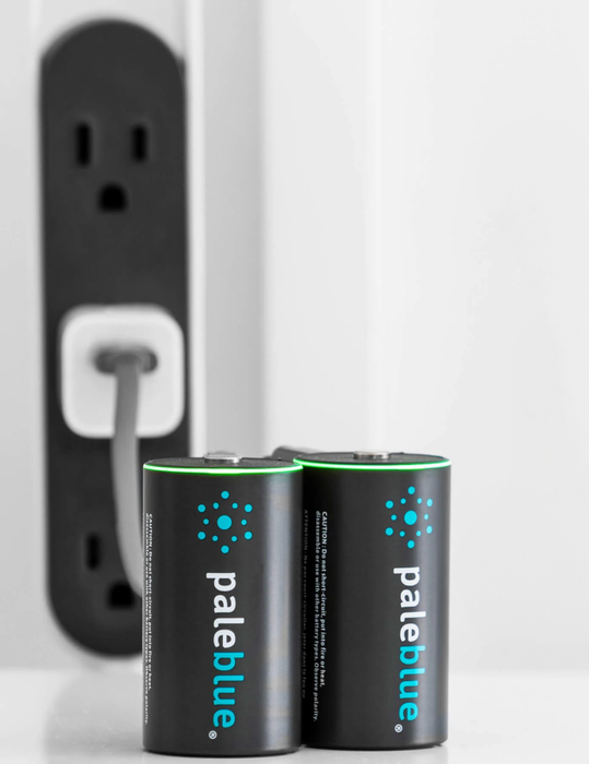 Pale Blue Lithium Ion Rechargeable D Size Batteries 2 Pack