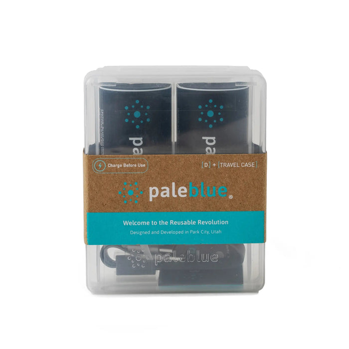 Pale Blue Lithium Ion Rechargeable D Size Batteries 2 Pack