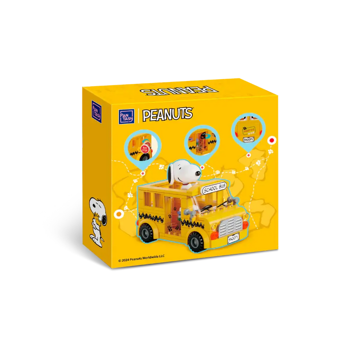 Pantasy 86906 Snoopy School Bus 145 Piece Brick Kit