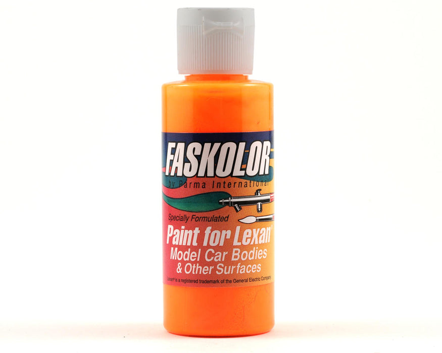 Parma PSE 40304 Parma PSE Faskolor Water Based Airbrush Paint for Lexan - Fasflorescent Flame Orange (2oz)