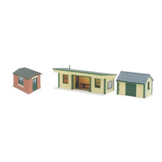 Peco NB-16 N Scale Wooden Type Platform Shelter with 2 Huts Building Kit