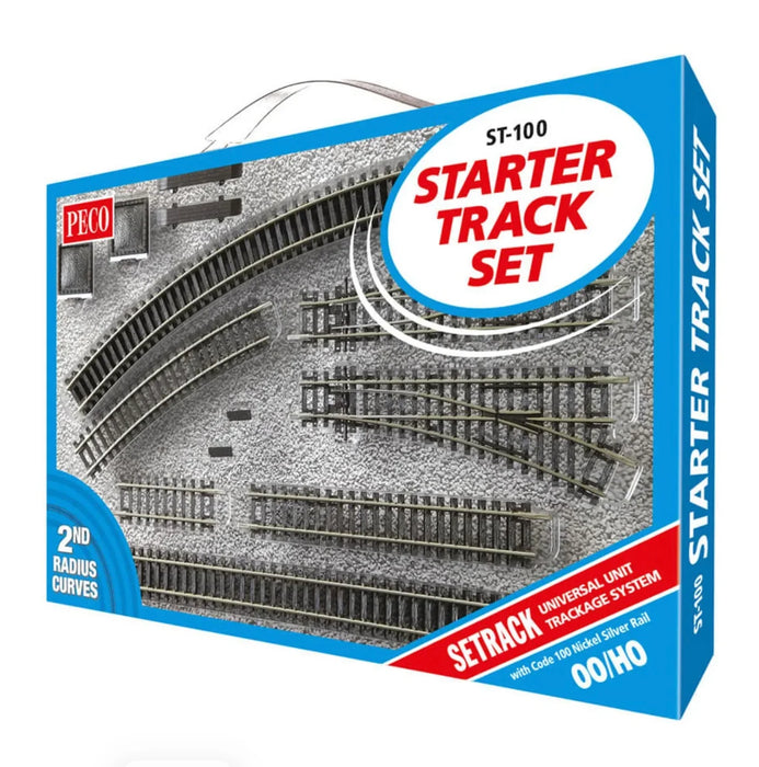 Peco Setrack ST-100 HO Scale No.2 Radius Code 100 Starter Track Set