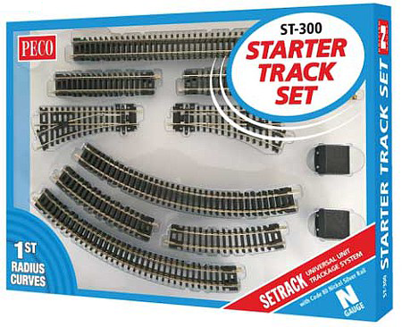 Peco Setrack ST-300 N Scale Code 80 Starter Track Set with No.1 Radius Curves