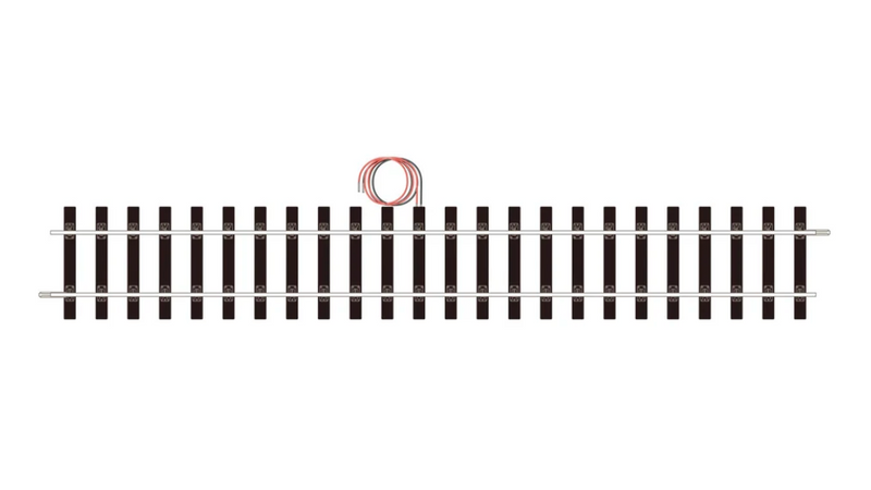 Peco Setrack ST-702 O Scale 2 Rail Code 124 394mm Straight Terminal Power Track