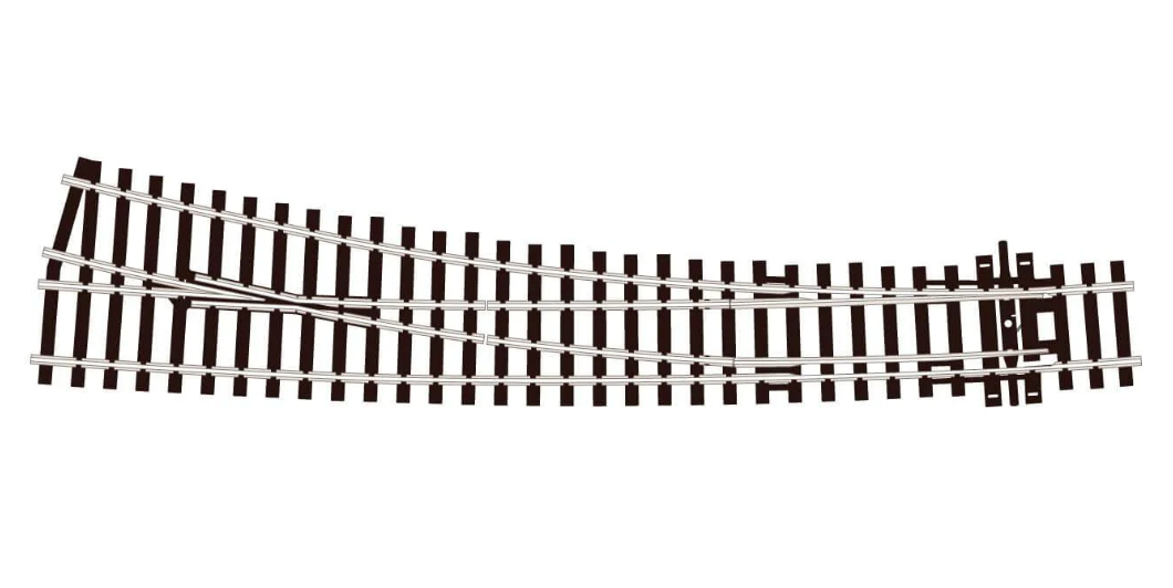 Peco Streamline SL-E86 HO Scale Code 100 Track Electrofrog Curved Insulfrog Double Radius Right Hand Turnout