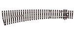 Peco Streamline SL-E87 HO Scale Code 100 Track Electrofrog Curved Insulfrog Double Radius Left Hand Turnout