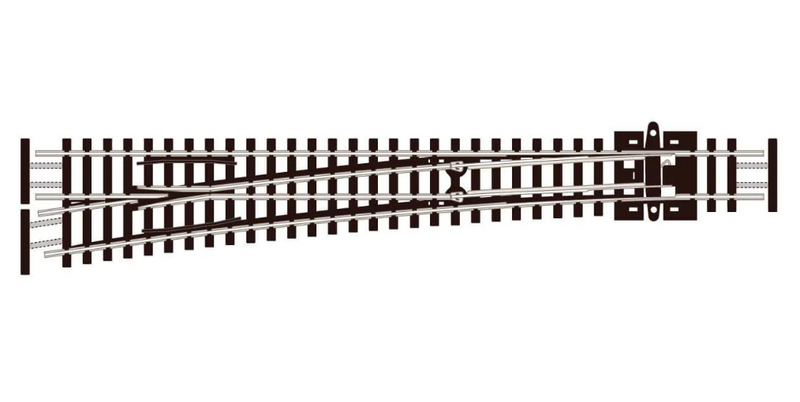 Peco Streamline SL-E389F N Scale Code 55 Electrofrog Large Left Hand Turnout