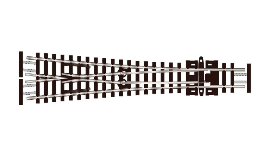 Peco Streamline SL-E397F N Scale Code 55 Electrofrog Medium Radius Wye Turnout