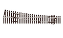 Peco Streamline SL-E95 HO Scale Code 100 Track Electrofrog Medium Right Hand Turnout
