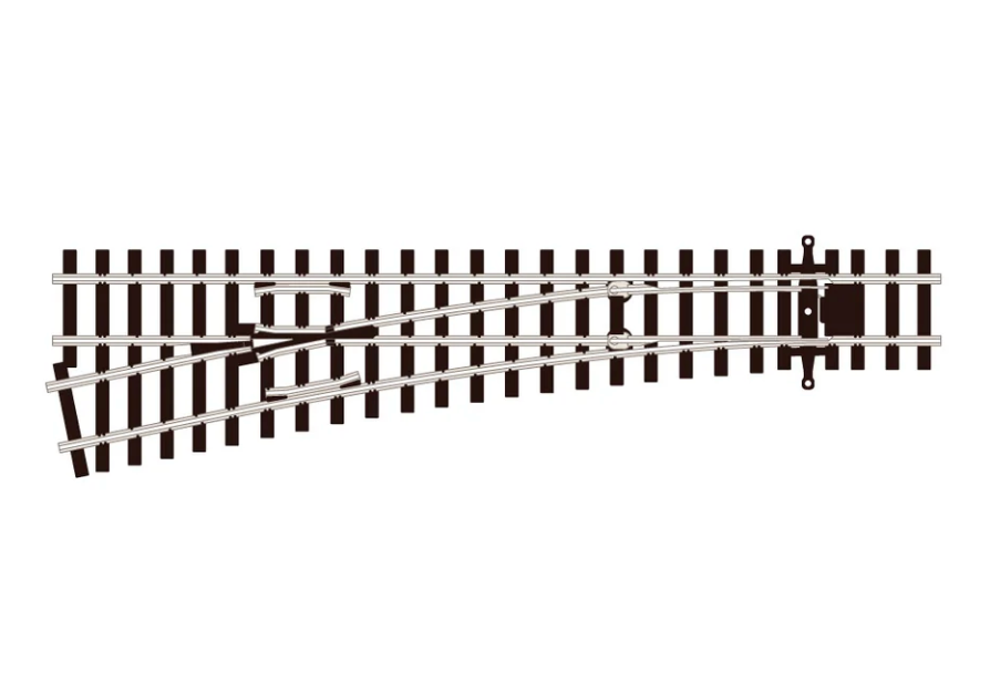 Peco Streamline SL-U1552 HOn3 Scale Code 70 Unifrog Left Hand Medium Radius Turnout