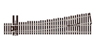 Peco Streamline SL-U7062 HO Scale Code 70 Unifrog #6 Left Hand Turnout