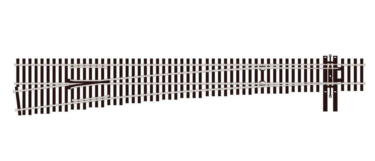Peco Streamline SL-U8382 HO Scale Code 83 Unifrog #8 Left Hand Turnout