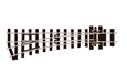 Peco Streamline SL-E492 HOe/00-9/HOn30 Code 80 Small Radius Left Hand Electrofrog Turnout
