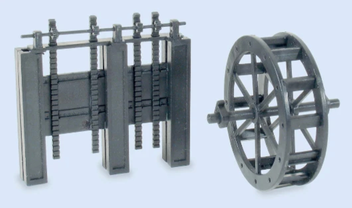 Peco / Wills SS84 HO Scale Water Wheel & Sluice Gates Kit