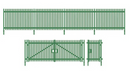 Peco / Wills SSM316 HO Scale Modern Palisade Fencing with Gates (1460mm)