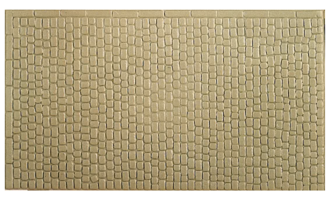 Peco / Wills SSMP204 HO Scale 130mm x 75mm Granite Setts Pattern Sheet (4 Pack)
