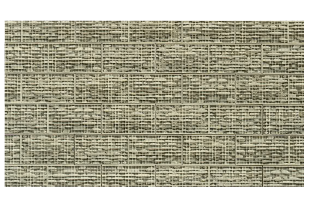 Peco / Wills SSMP235 HO Scale 130mm x 75mm Gabion Cage Walling Pattern Sheet (4 Pack)