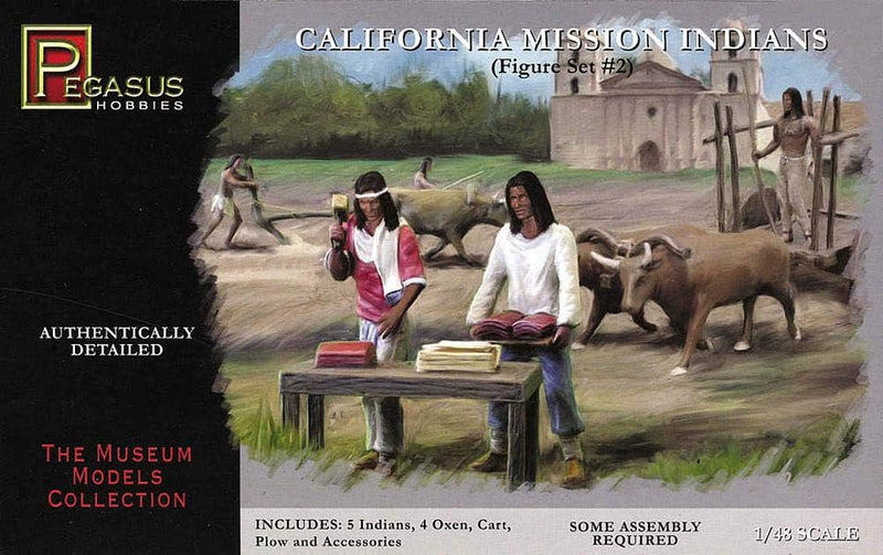 Pegasus Hobbies 7004 1/48 California Mission Indians Figures Model Kit