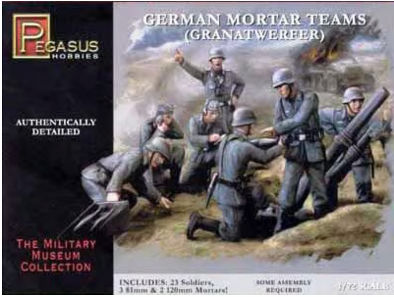 Pegasus Hobbies 7204 1/72 German Mortar Teams (Granatwerfer) Figures Model Kit