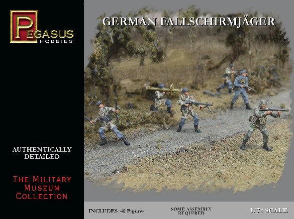 Pegasus Hobbies 7224 1/72 German Fallschirmjäger WWII Figures Model Kit