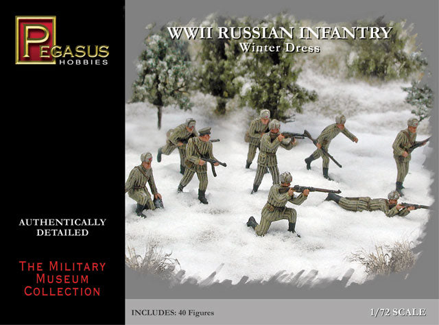 Pegasus Hobbies 7269 1/72 WWII Russian Infantry Winter Dress Model Kit