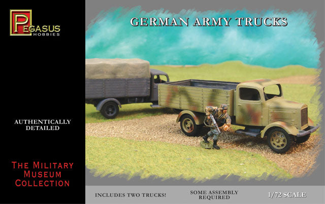 Pegasus Hobbies 7610 1/72 German Army Trucks Quick Build Model Kit 2-Pack