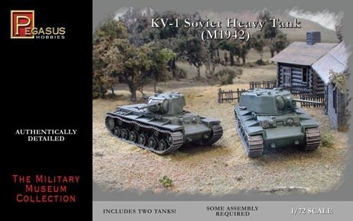 Pegasus Hobbies 7666 1/72 KV-1 (M1942) Soviet Heavy Tank Quick Build Model Kit 2-Pack