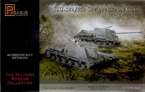 Pegasus Hobbies 7670 1/72 ISU-122 & 152 Soviet Assault Guns Quick Build Model Kit 2-Pack