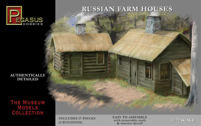 Pegasus Hobbies 7702 1/72 Russian Farm Houses Plastic Model Kit