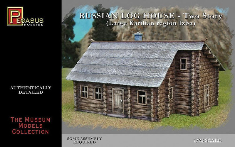 Pegasus Hobbies 7704 1/72 Two Story Russian Log House Plastic Model Kit