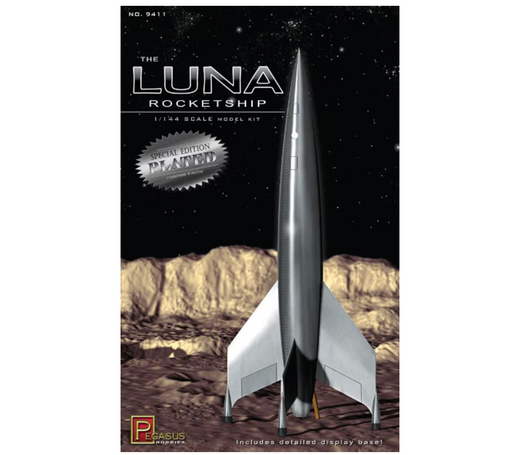 Pegasus Hobbies 9411 1/144 The Luna Rocketship Chrome Plated Edition Model Kit