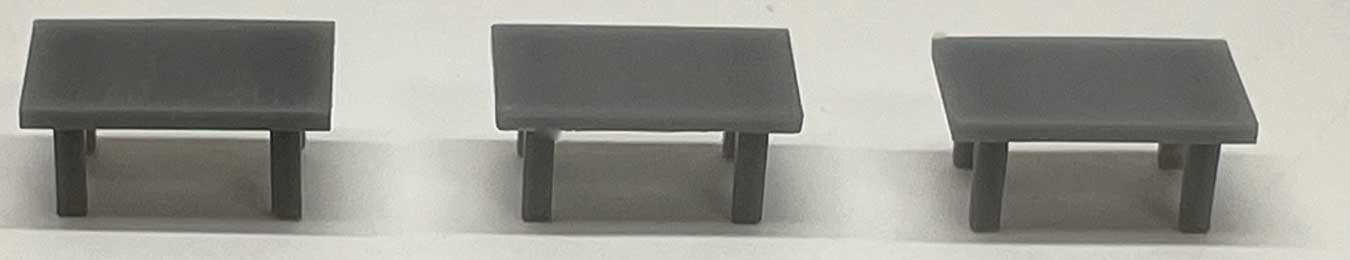Phoenix Precision Models 30610 N Scale 8' Work Table (Unpainted Resin - 3 Pack)