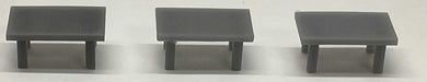 Phoenix Precision Models 30610 N Scale 8' Work Table (Unpainted Resin - 3 Pack)