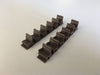 Pikestuff 4100 HO Scale Brown Coach Seats (72 Seat)