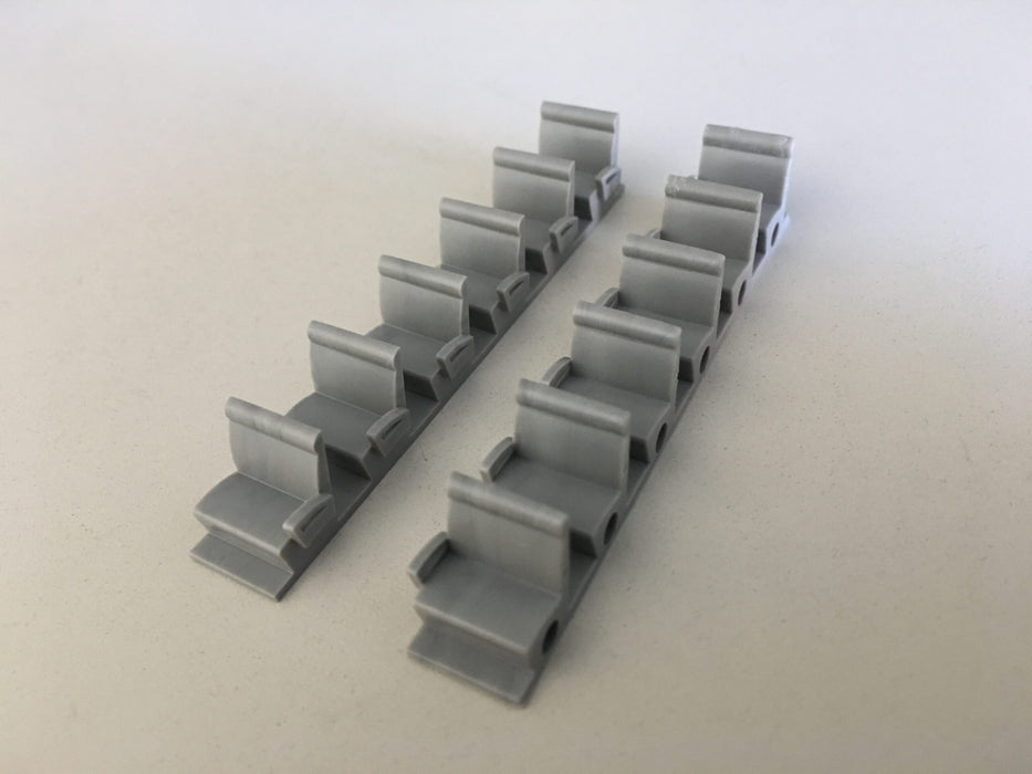 Pikestuff 4101 HO Scale Gray Coach Seats (72 Seat)