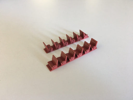 Pikestuff 4102 HO Scale Red Coach Seats (72 Seat)