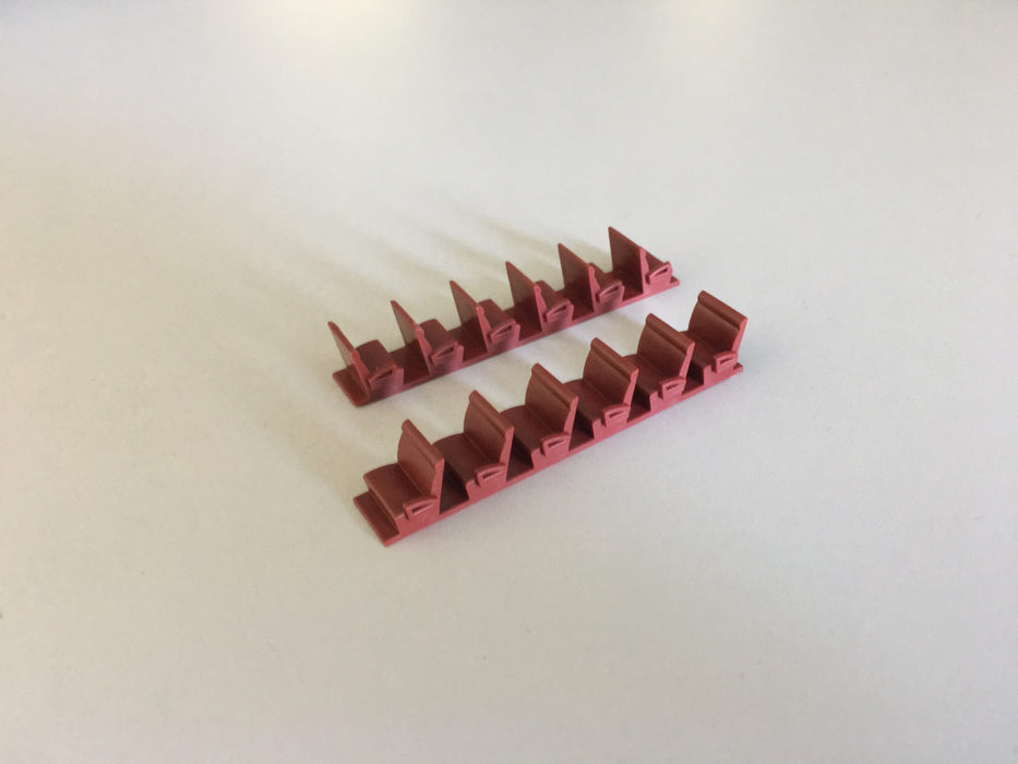 Pikestuff 4102 HO Scale Red Coach Seats (72 Seat)