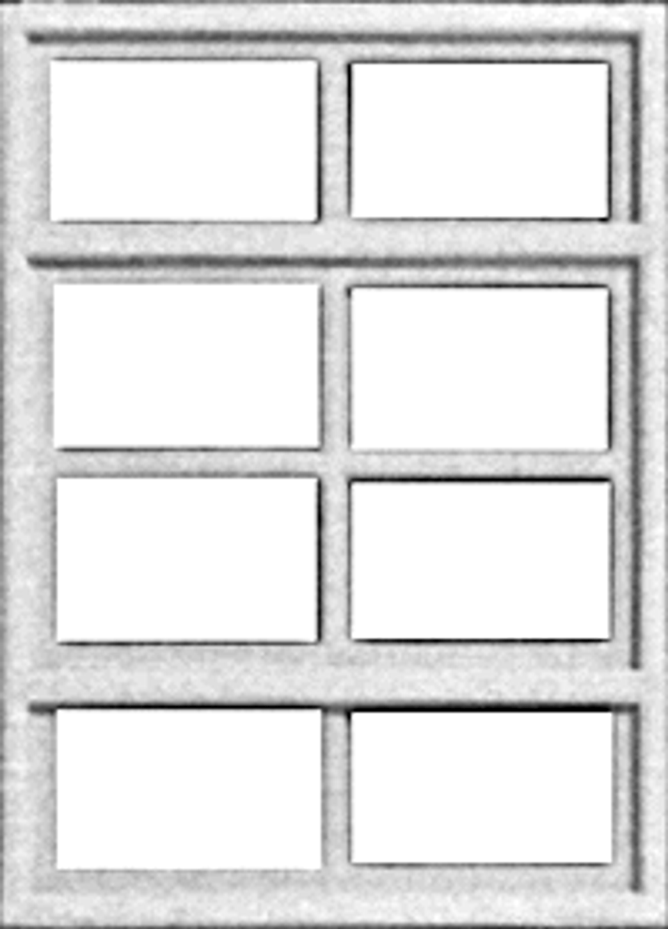 Pikestuff 541-2104 HO Scale Eight Pane Window (2 Pack) — White Rose Hobbies