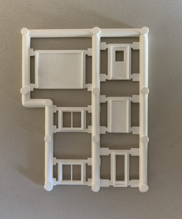 Pikestuff 541-8101 N Scale Door & Window Assortment