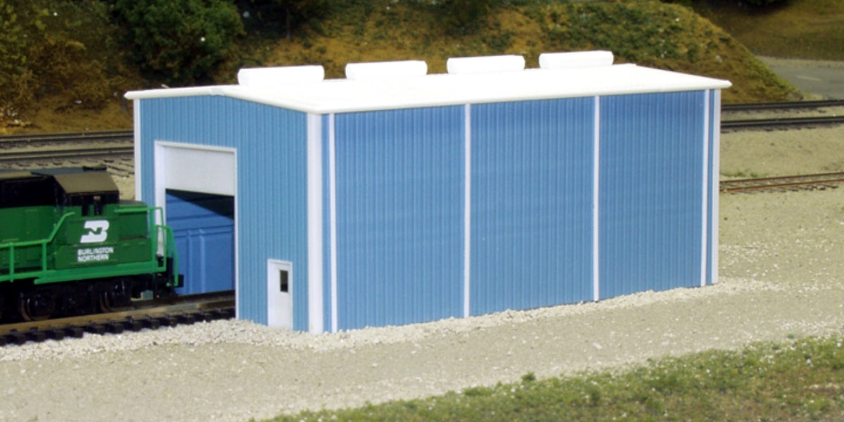 Pikestuff 541-8002 N Scale Modern Small Engine House Kit — White Rose ...