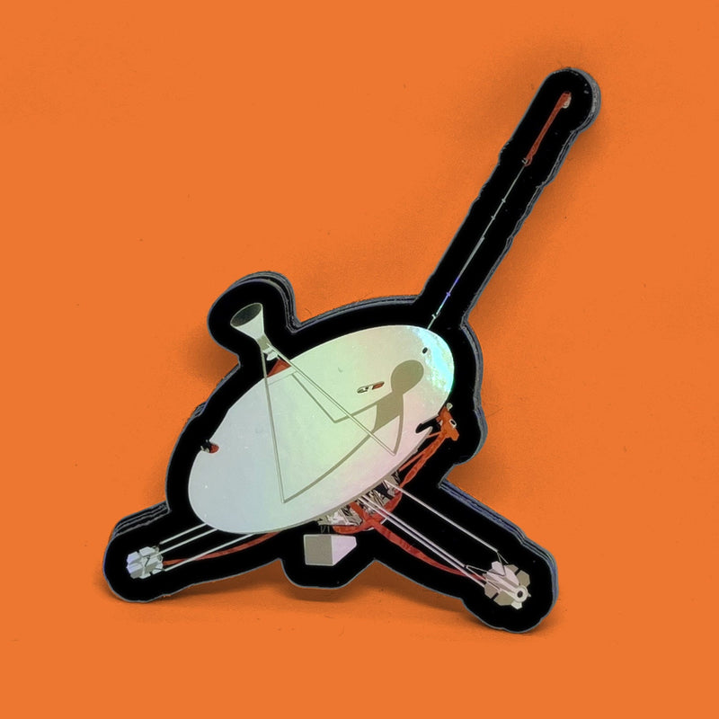 Chop Shop Studio First Beyond Mars: Pioneer Holographic Style Sticker