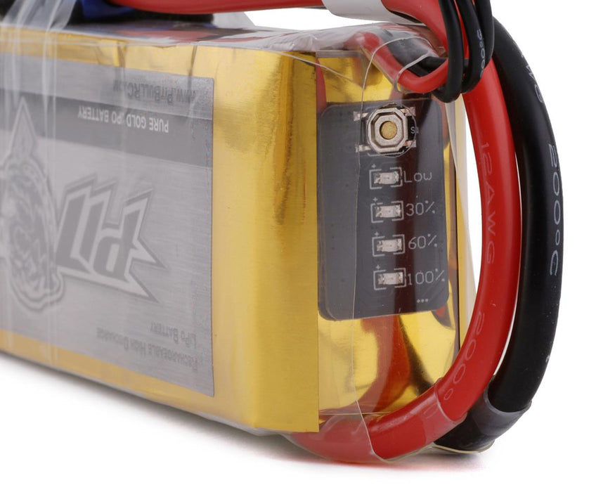 Pit Bull Tires Pure Gold 3S 80C Softcase Shorty LiPo Battery (11.4V/4300mAh) w/Battery Life Indicator & XT60+Deans Connector