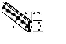 Plastruct Model Parts 90044 C-6 Channel, 3/16" (5 Pack)